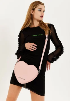 House of Holland Light Pink Heart Handbag