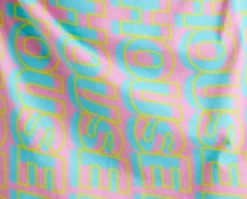 House Of Holland Logo Printed Mini Jersey Dress with Cut Out Details a