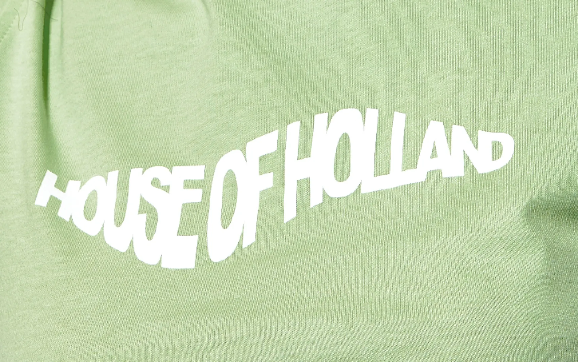 House of Holland Logo Tie Detail Crop Top In Wasabi Green