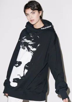 House Of Holland Longline Face Hoodie