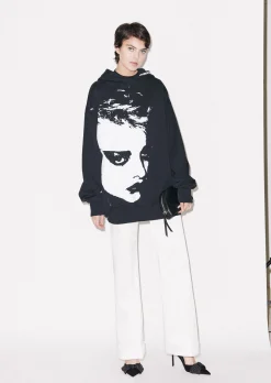 House Of Holland Longline Face Hoodie