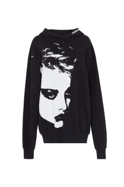 House Of Holland Longline Face Hoodie