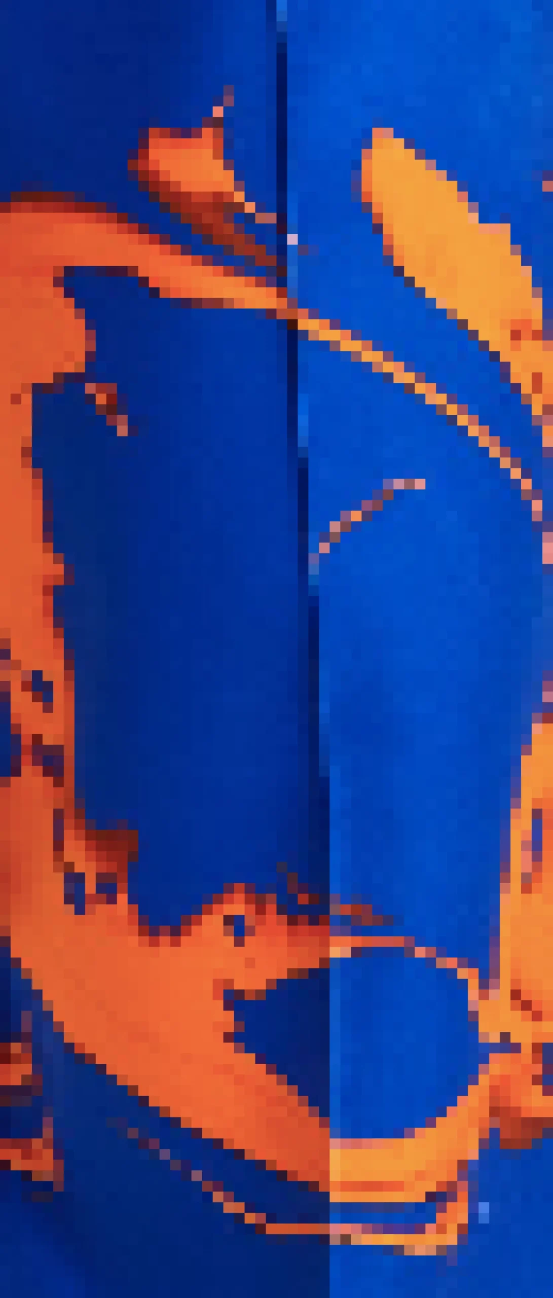 House Of Holland Marble Print Trousers in Blue And Orange