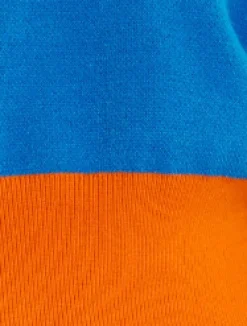 House Of Holland Melting Heart Logo Jumper in Blue And Orange