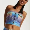 House Of Holland Metallic Rainbow Bandeau Top
