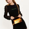House of Holland Metallic Orange Crossbody Bag