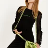 House Of Holland Metallic Green Crossbody Bag
