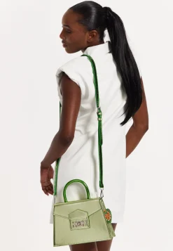 House of Holland Metallic Green Handbag