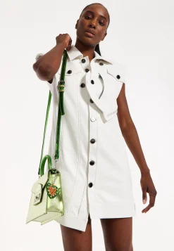 House of Holland Metallic Green Handbag