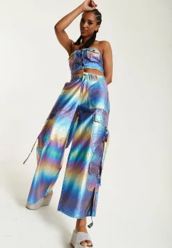 House Of Holland Metallic Rainbow Bandeau Top