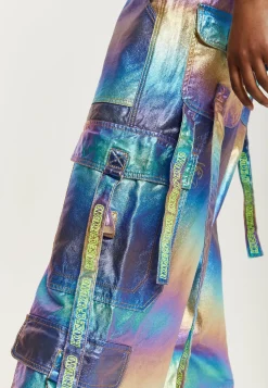 House Of Holland Metallic Rainbow Cargo Trousers