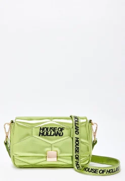 House Of Holland Metallic Green Crossbody Bag