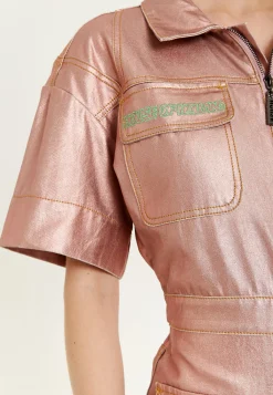 House Of Holland Metallic Utility Jumpsuit