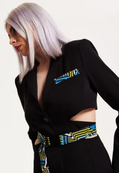 House Of Holland Mini Jacket Dress With Buckle Fastening