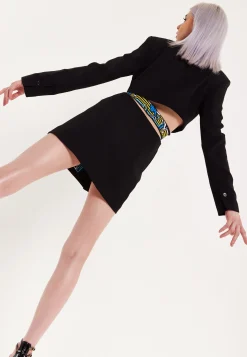 House Of Holland Mini Jacket Dress With Buckle Fastening