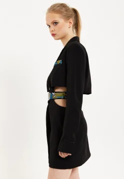 House Of Holland Mini Jacket Dress With Buckle Fastening