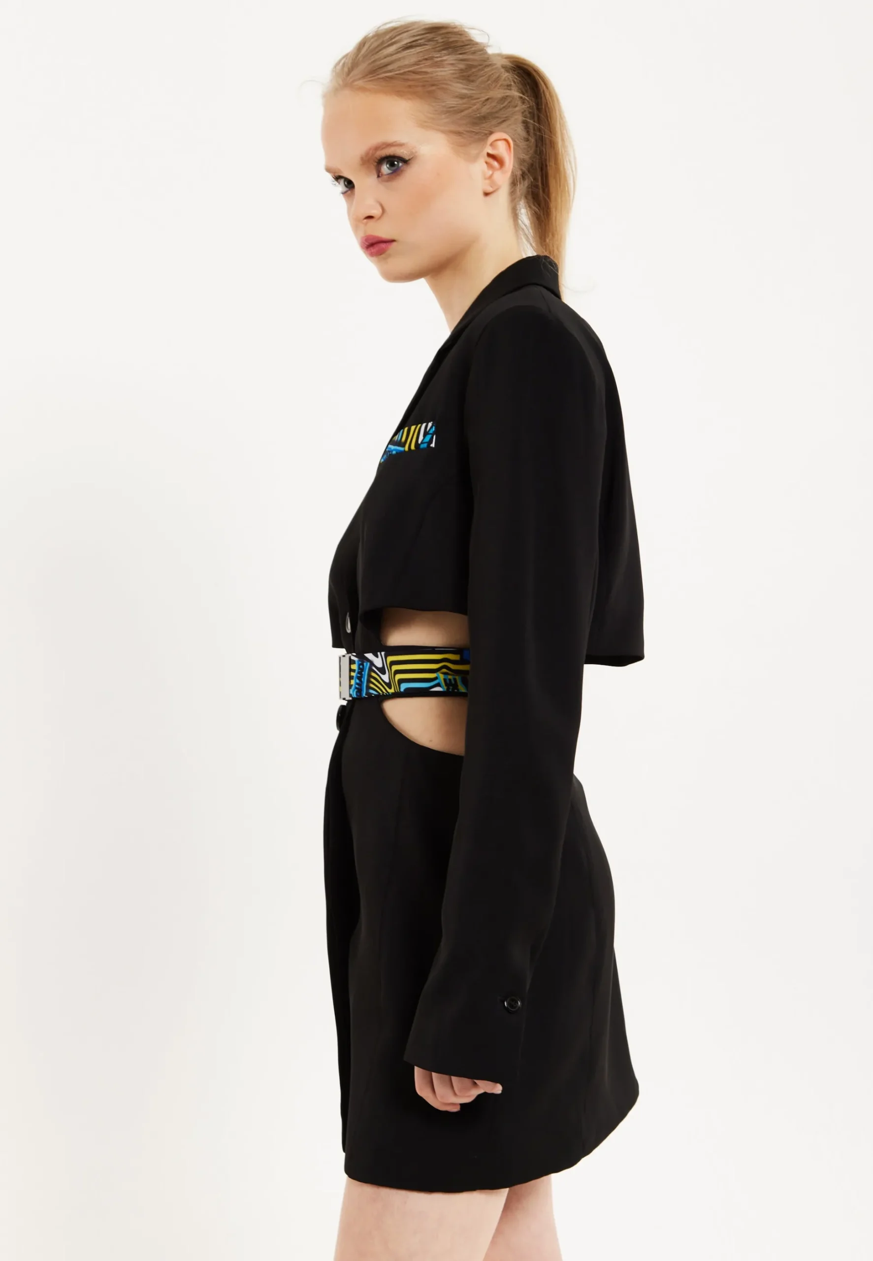 House Of Holland Mini Jacket Dress With Buckle Fastening