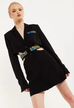 House Of Holland Mini Jacket Dress With Buckle Fastening