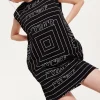 House of Holland Monogram Maze Print Power Sleeve Tunic Dress