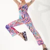 House of Holland Multi Coloured Heart Print Flared Leg Jumpsuit With C