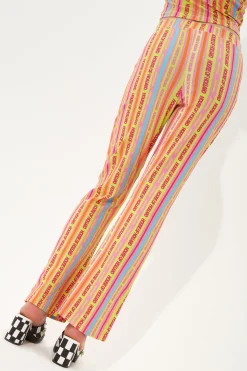 House Of Holland Multicolour Striped Jersey Trousers