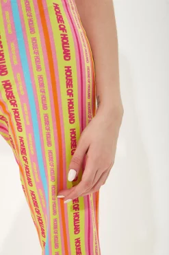 House Of Holland Multicolour Striped Jersey Trousers