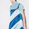 House of Holland Muted Panelled Slit Dress