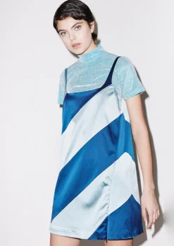 House of Holland Muted Panelled Slit Dress