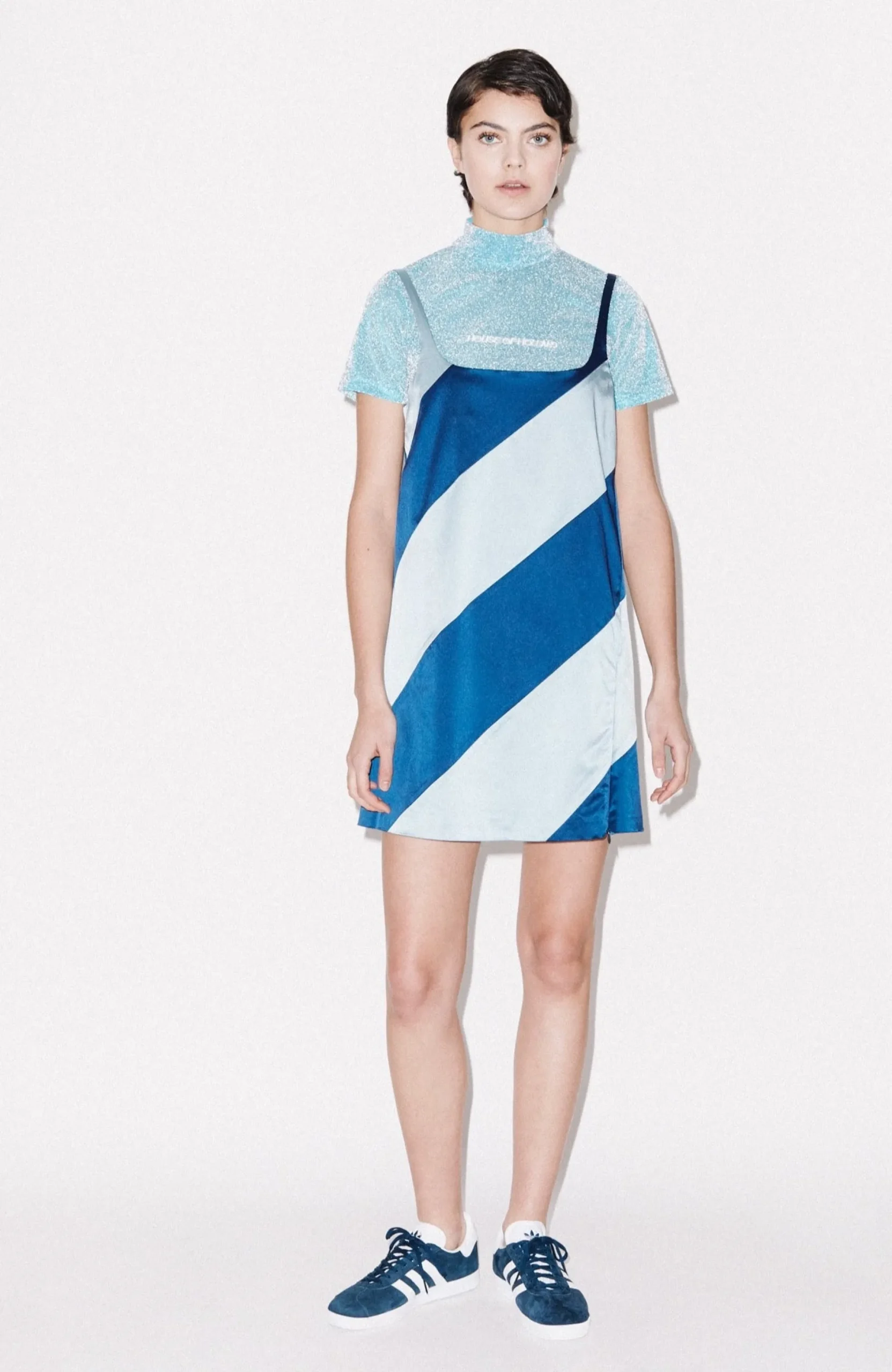 House of Holland Muted Panelled Slit Dress