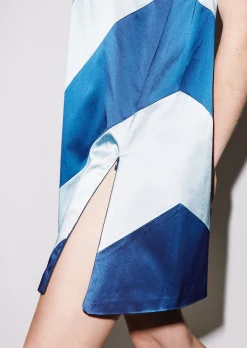 House of Holland Muted Panelled Slit Dress