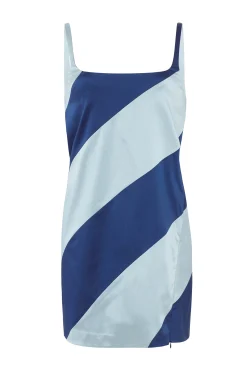 House of Holland Muted Panelled Slit Dress