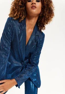House of Holland Navy Shimmer Blazer