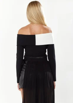 House Of Holland Off The Shoulder Wrap Top