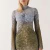 House of Holland Ombre Lace Mini Dress
