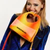 House of Holland Orange Ombre Heart Cut Out Bag