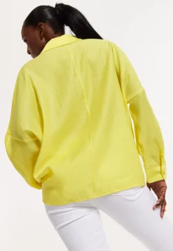 House of Holland Oversized Yellow Shirt with Large Utility Pockets
