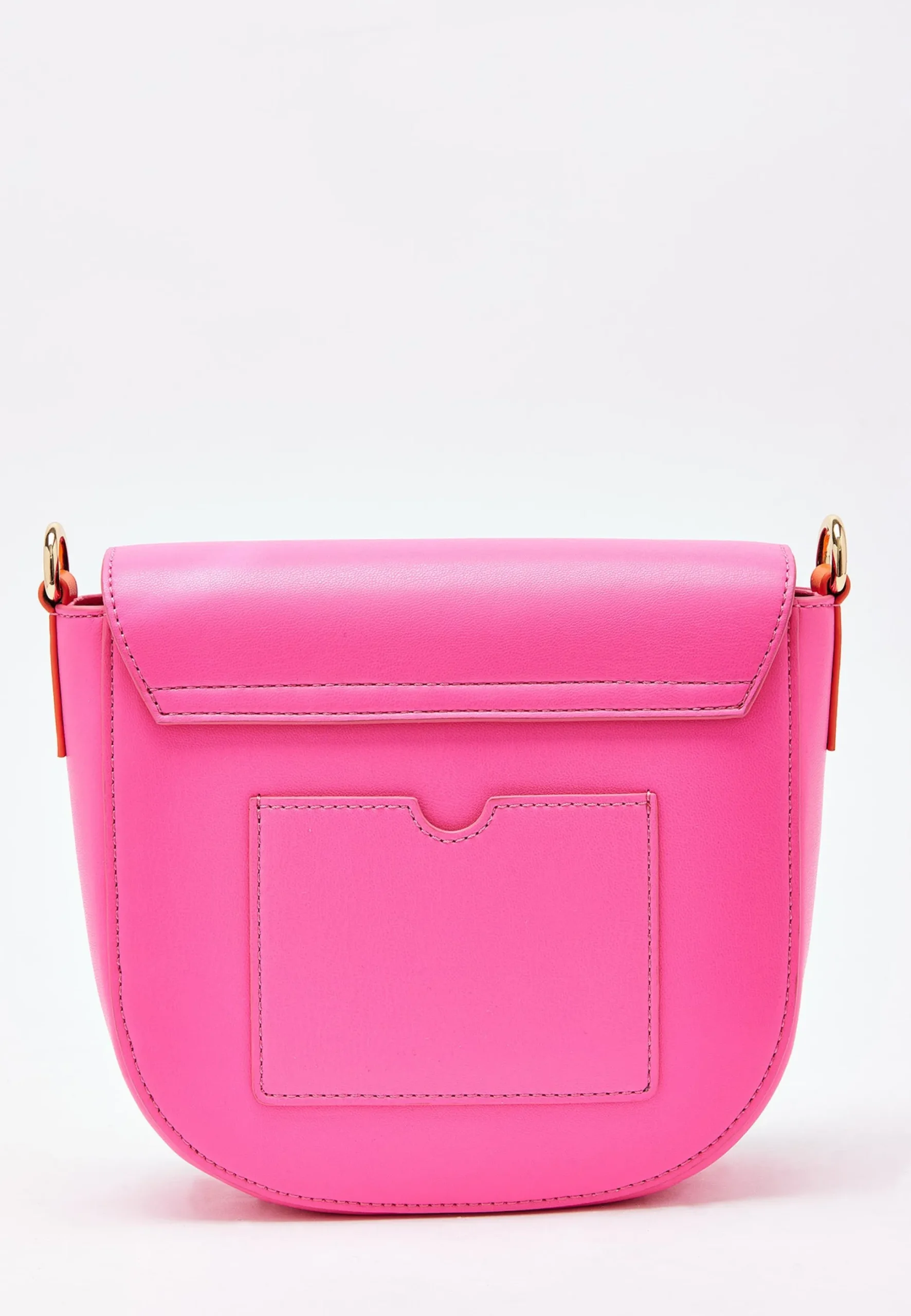 House Of Holland Pink and Orange Crossbody Bag With Logo Printed Acryl