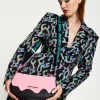 House Of Holland Pink Cross Body Bag With Printed Logo