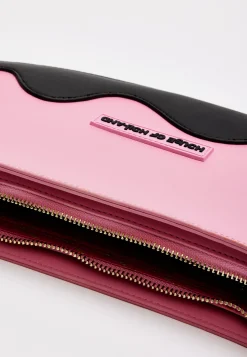 House Of Holland Pink Cross Body Bag With Printed Logo