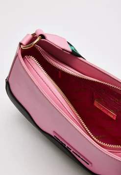 House Of Holland Pink Cross Body Bag With Printed Logo