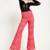 House Of Holland Pink Flame Clashing Colours Flared Trousers