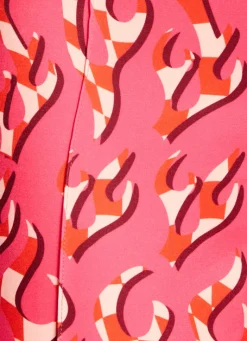 House Of Holland Pink Flame Clashing Colours Flared Trousers