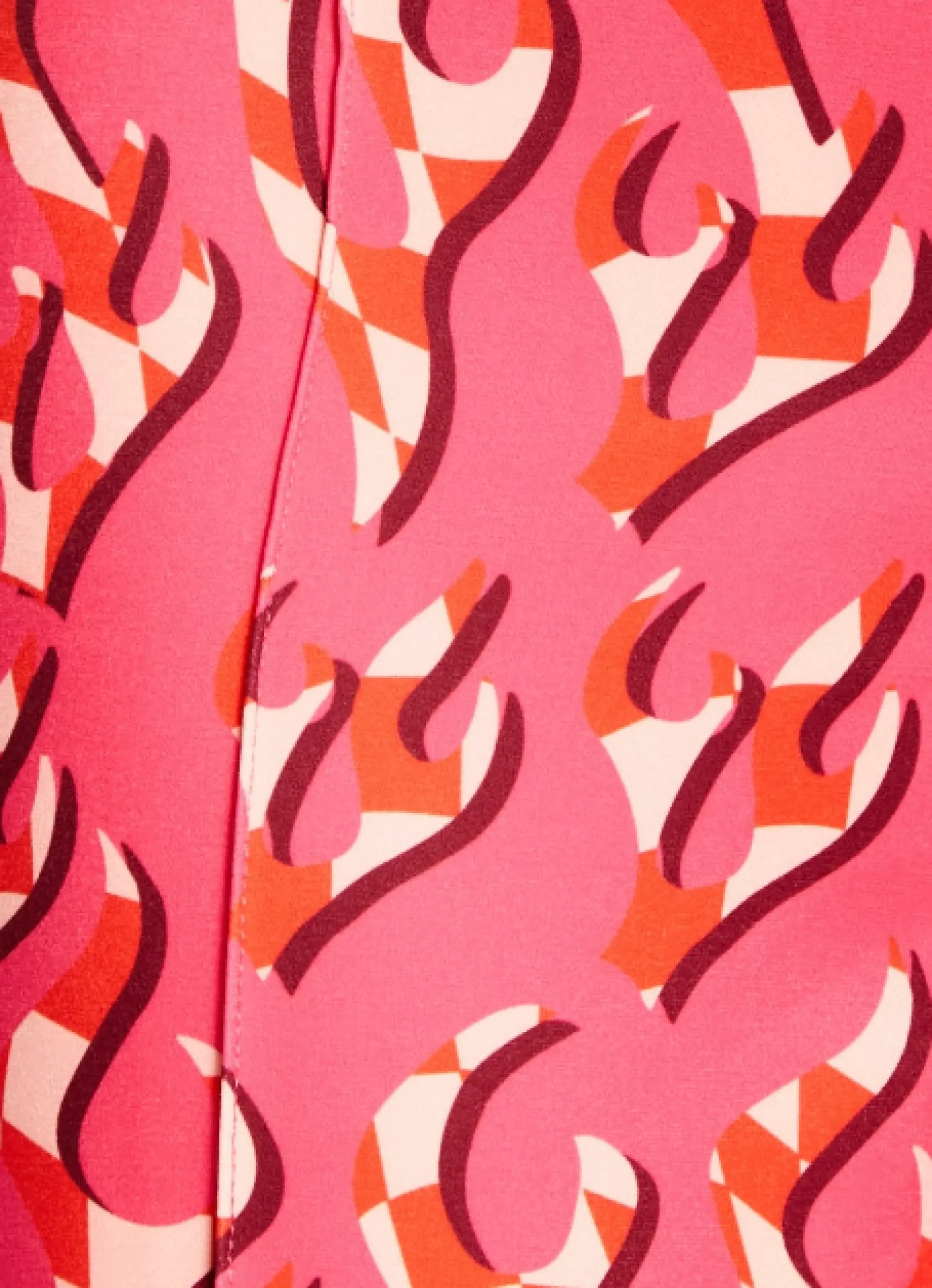 House Of Holland Pink Flame Clashing Colours Flared Trousers