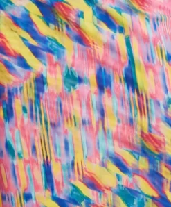 House of Holland Pink Maxi Dress With Multicolour Rainbow Print