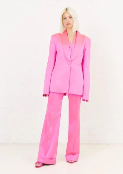 House of Holland Pink Satin Tailored Jacket