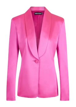 House of Holland Pink Satin Tailored Jacket