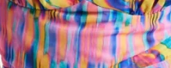 House of Holland Pink Top With Multicolour Rainbow Print