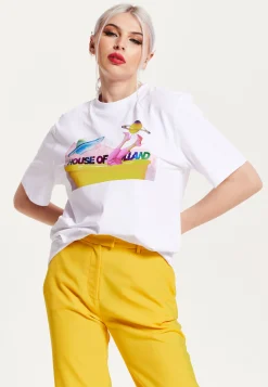 House of Holland Planet Printed T-Shirt in White