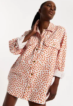 House of Holland Polka Dot Oversized Shirt Dress