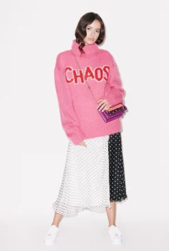 House of Holland Polka Gathered Midi Skirt